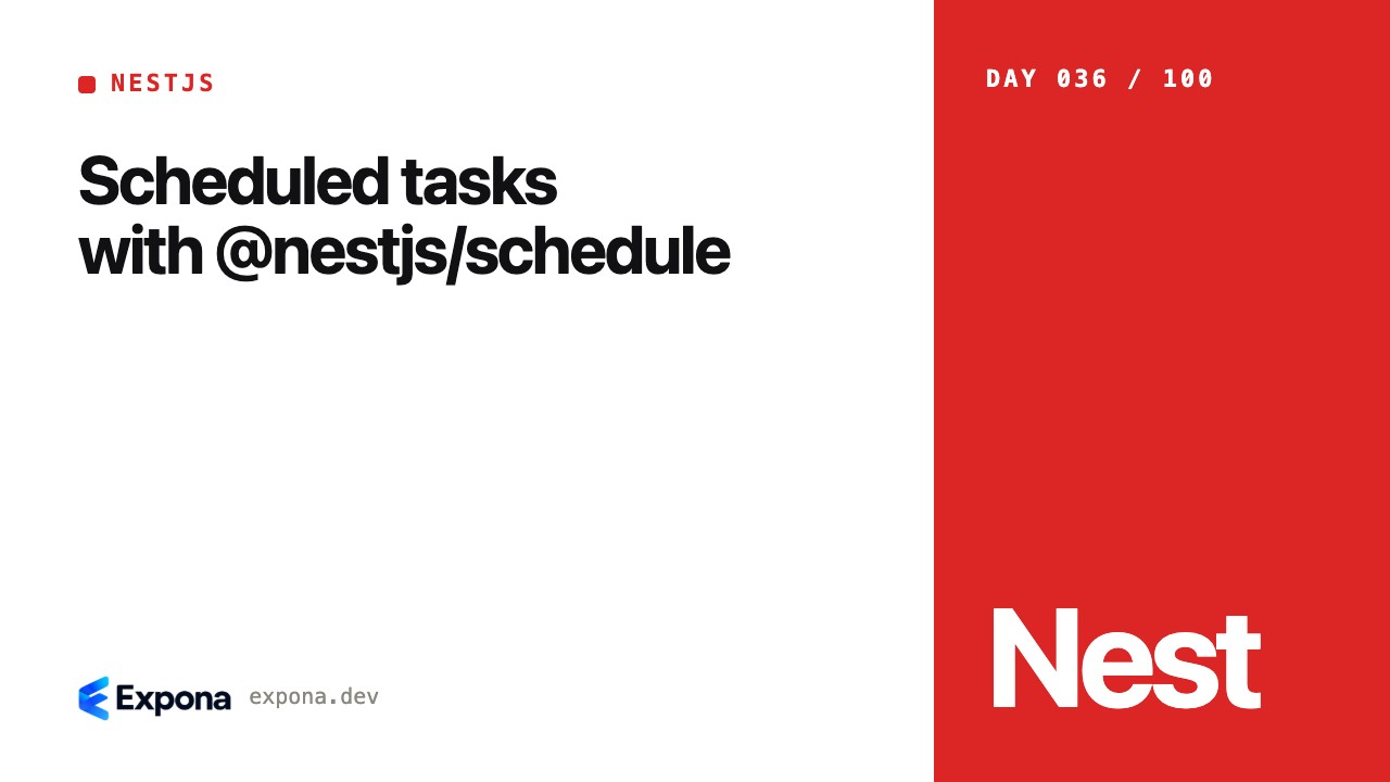 Scheduled tasks with @nestjs/schedule: a practical guide