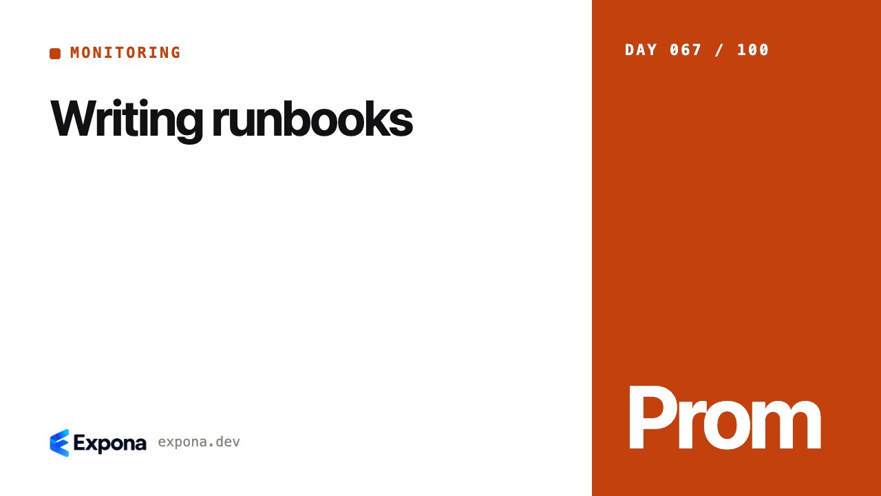 Writing runbooks: Monitoring best practices explained