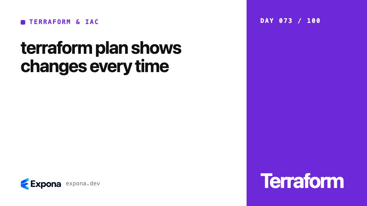 terraform plan shows changes every time, explained simply