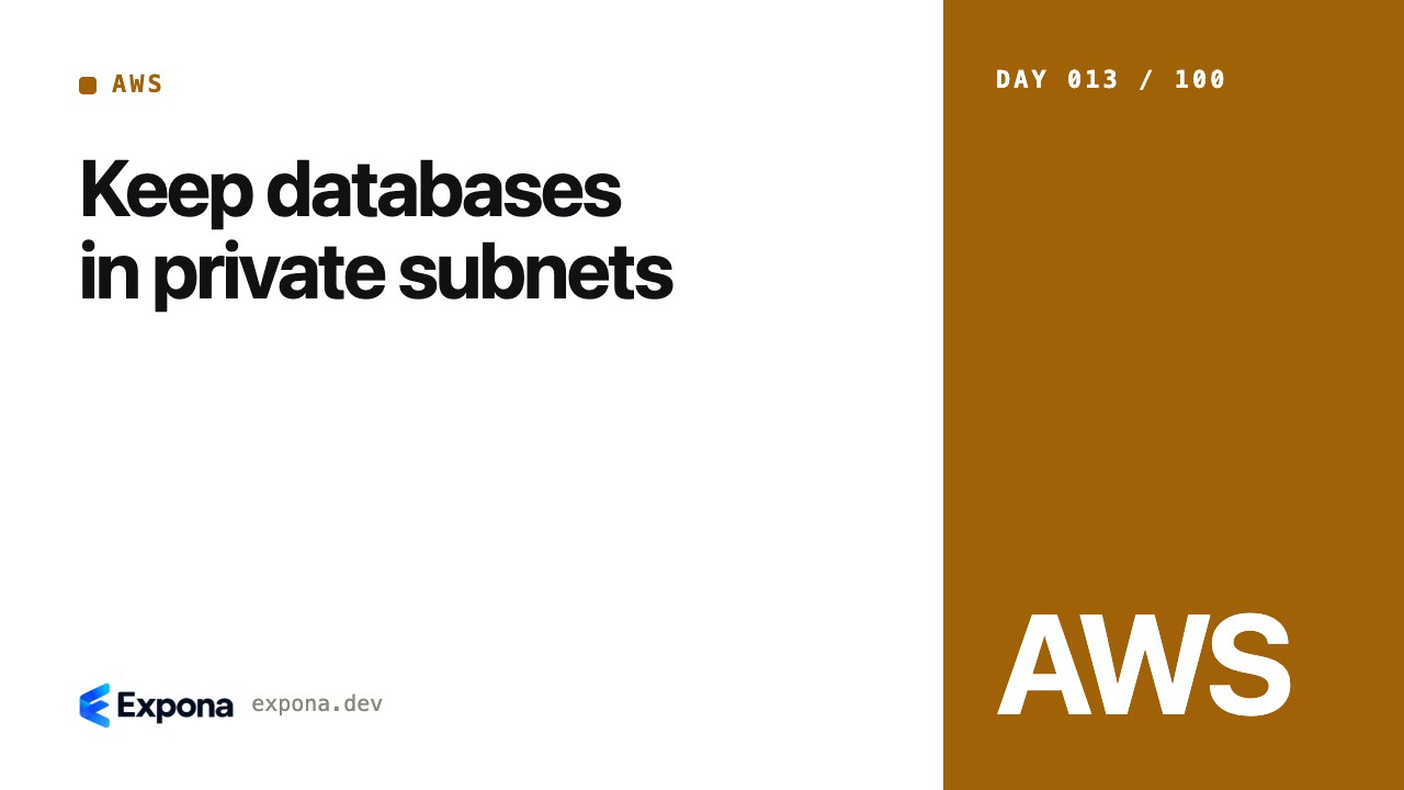 Keep databases in private subnets: a practical AWS guide