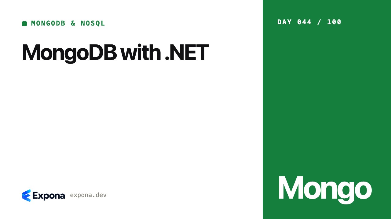 MongoDB with .NET: a MongoDB & NoSQL guide for developers