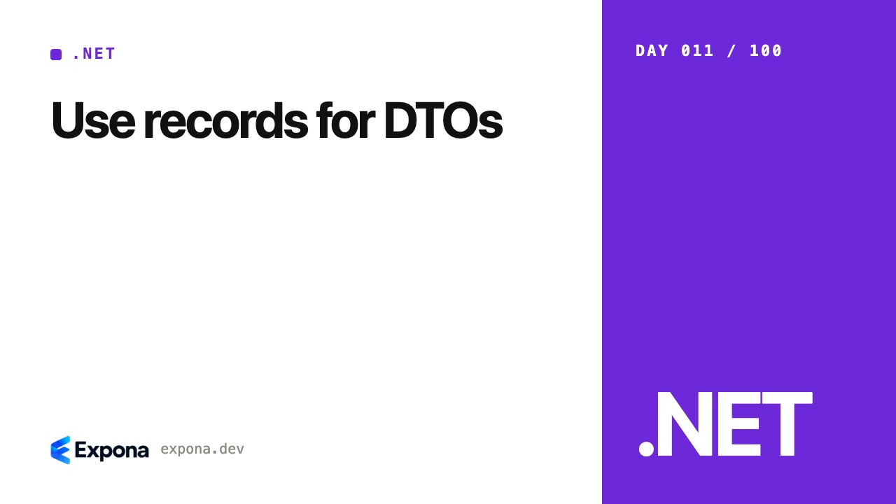 Use records for DTOs: a practical guide for developers