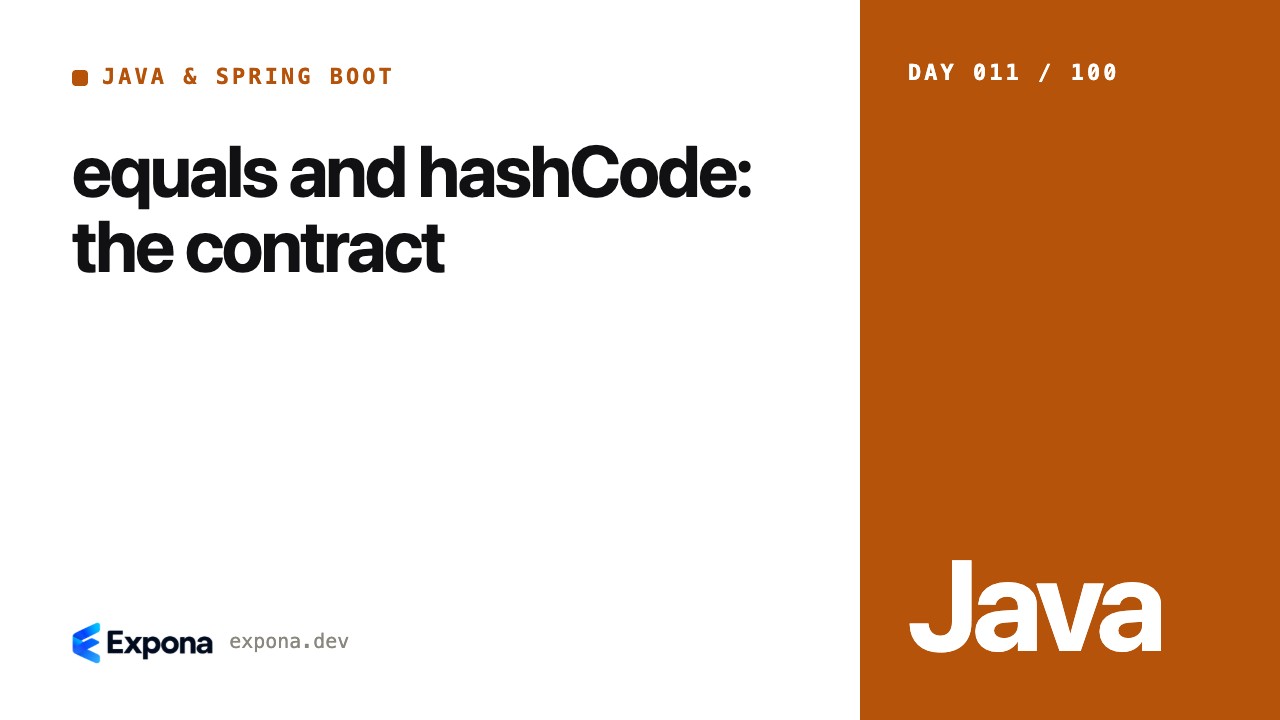 equals and hashCode: the contract — a step-by-step guide