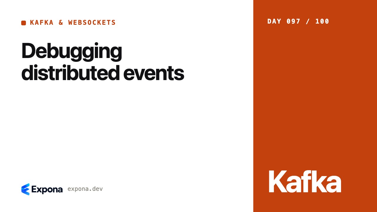 Debugging distributed events: what developers should know
