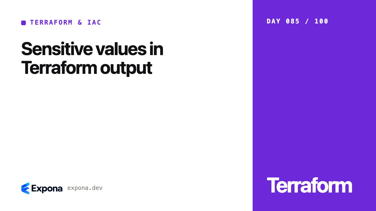 Sensitive values in Terraform output in Terraform & IaC