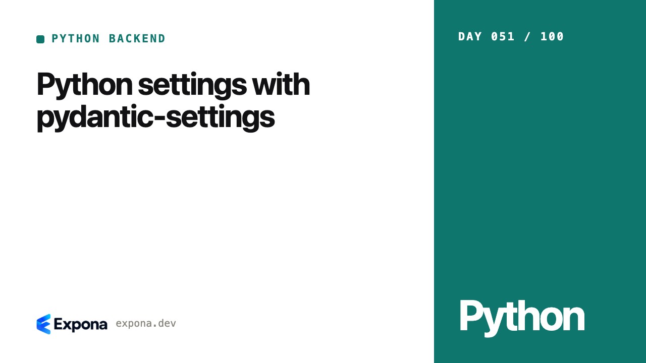 Python settings with pydantic-settings in Python Backend