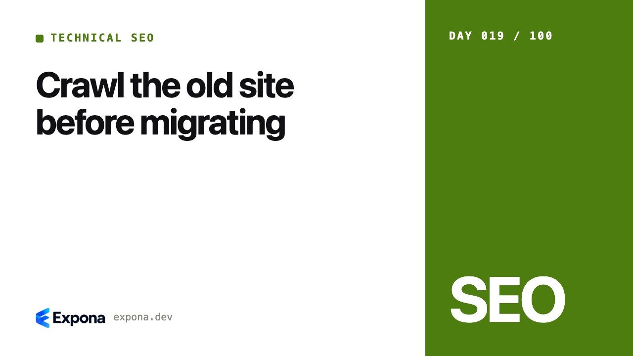 Crawl the old site before migrating: a step-by-step guide