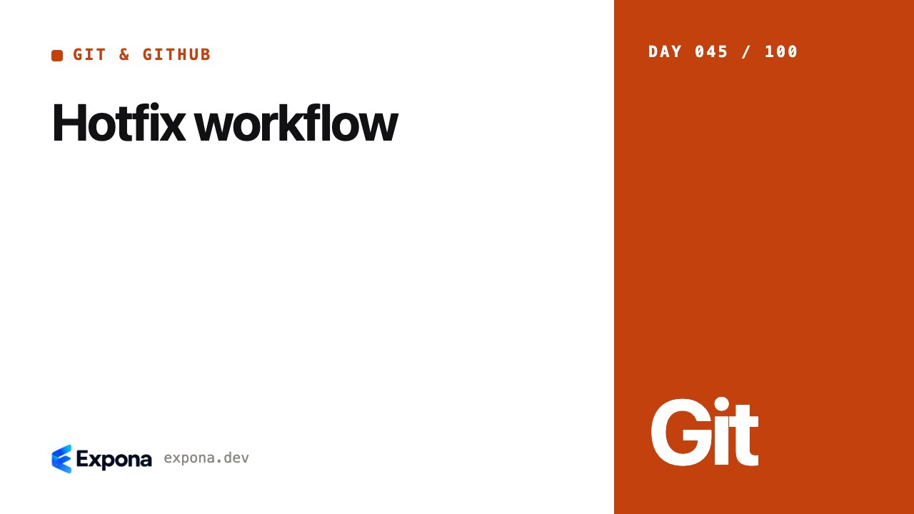 Hotfix workflow: Git & GitHub best practices explained