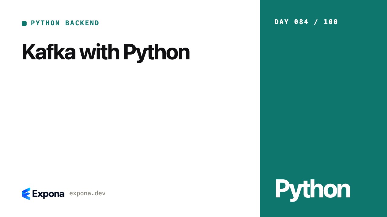 Kafka with Python: a Python Backend guide for developers