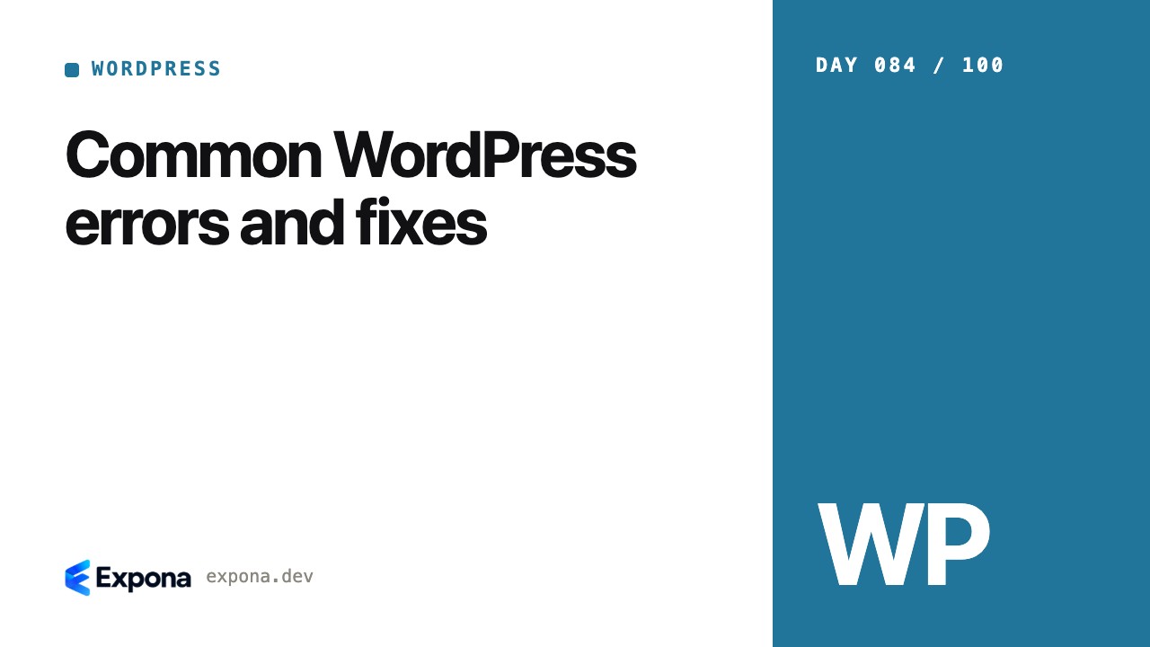 Common WordPress errors and fixes: a step-by-step guide
