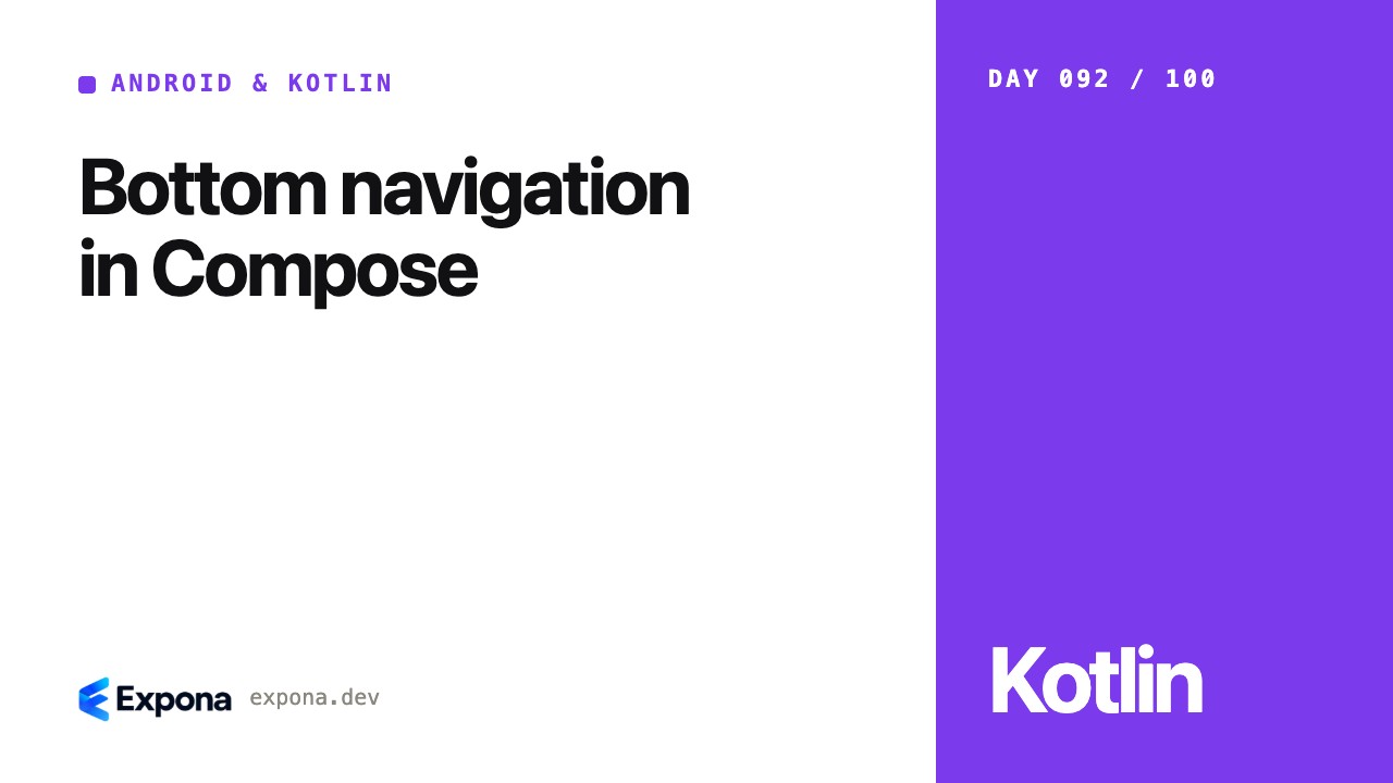 Bottom navigation in Compose in Modern Android & Kotlin