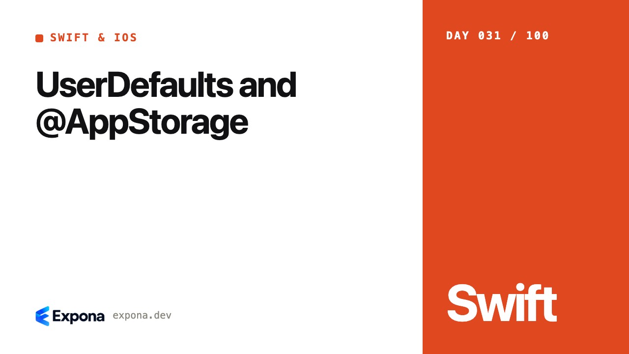 UserDefaults and @AppStorage in Swift, SwiftUI & iOS Apps