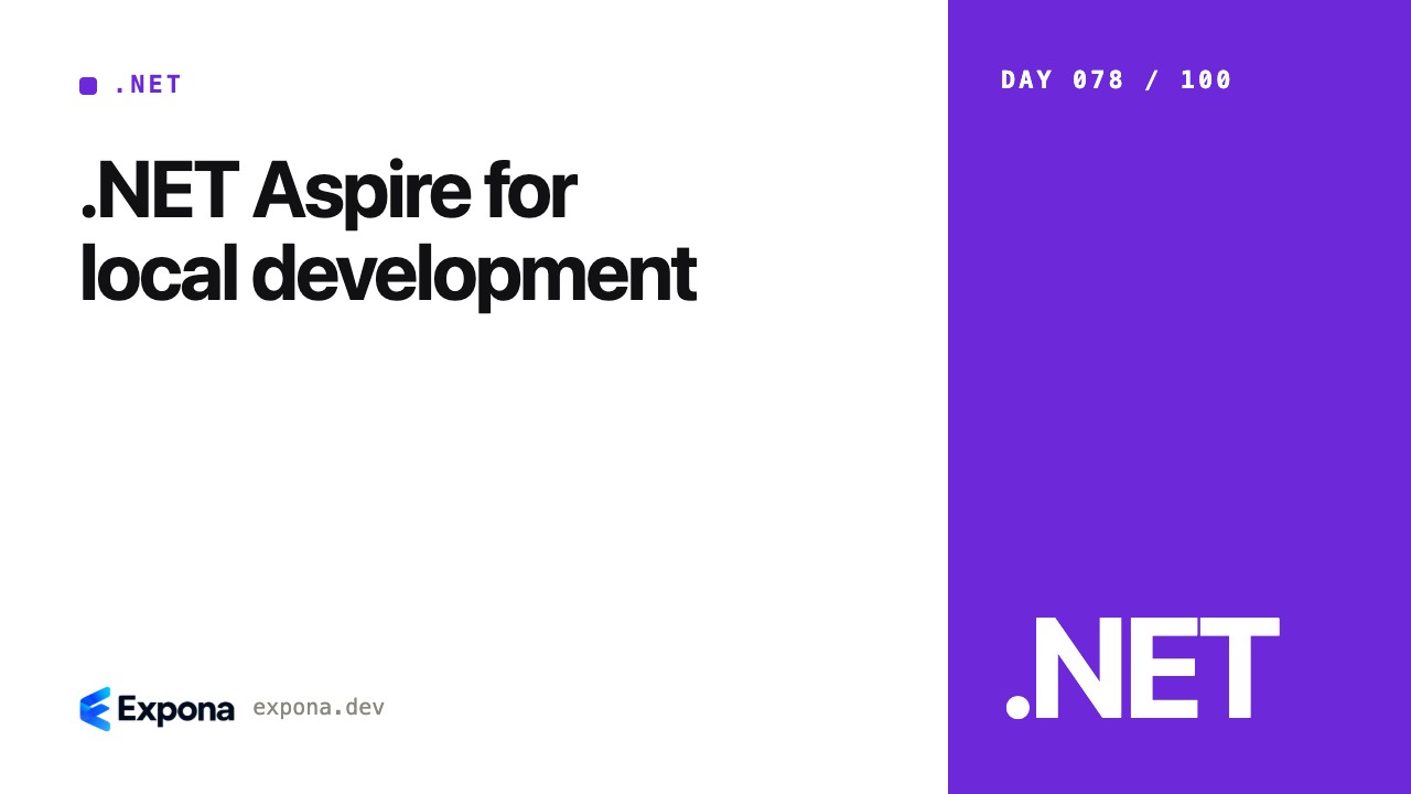 .NET Aspire for local development: a step-by-step guide