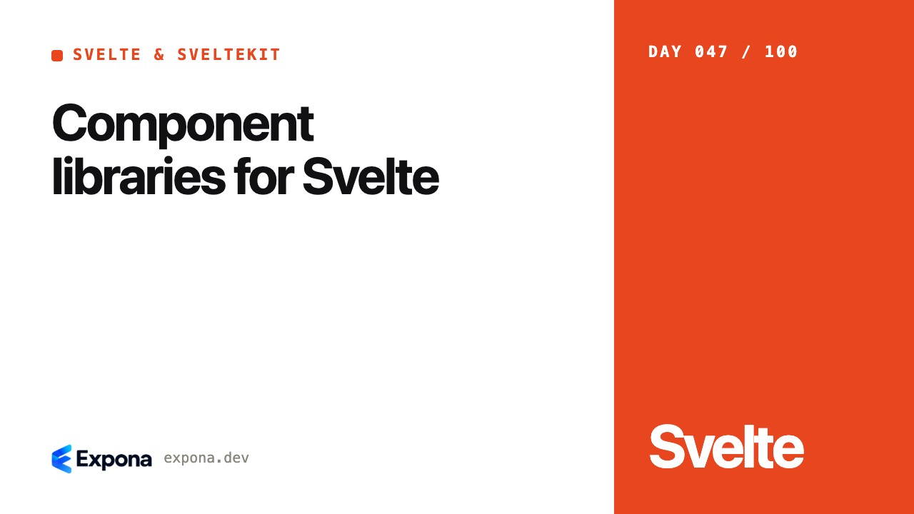 Component libraries for Svelte: best practices explained